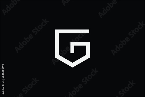letter G shield icon logo, letter G armor logo, letter G flag logo, letter G arrow logo, letter G direction icon logo
