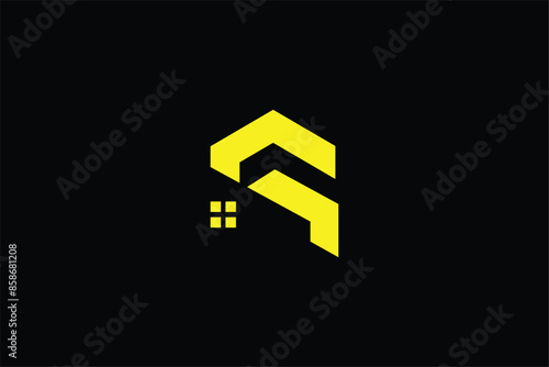 letter R home icon logo, letter R home window icon construction logo, letter R arrow icon logo, letter R corporate logo, logomark