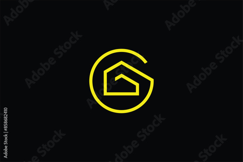letter CG home icon lineart logo, letter CG modern real estate logo, letter G construction logo, pocket watch logo, time logo,  Eternity design concept, letter g & clock logo