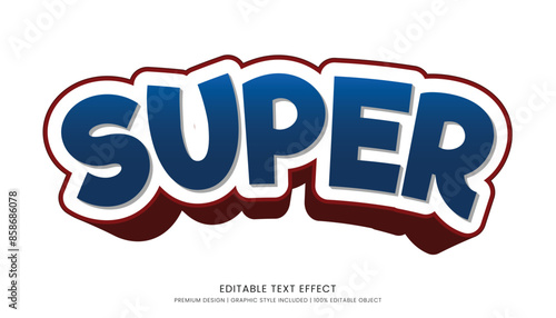 3d text effect video game style editable template