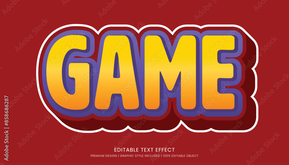 3d text effect video game style editable template 3d text effect video game style editable template