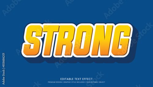 3d text effect video game style editable template