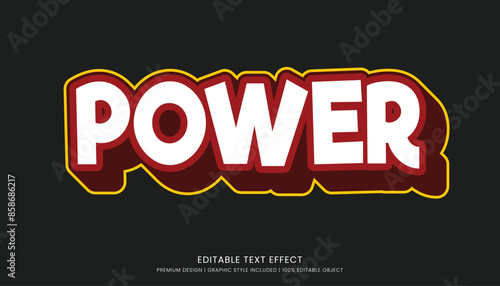 3d text effect video game style editable template
