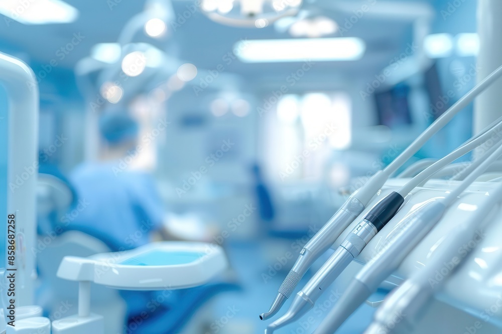 dental diagnostic equipment in hospital setting health care technology banner concept dental diagnostic equipment in hospital setting health care technology banner concept