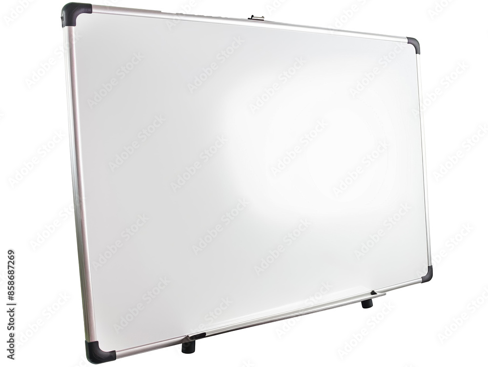 A white board with a black frame A white board with a black frame
