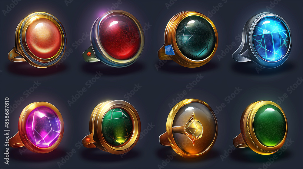 Asset of Magic ring for mobile game or slot game icons, Illustration Asset of Magic ring for mobile game or slot game icons, Illustration