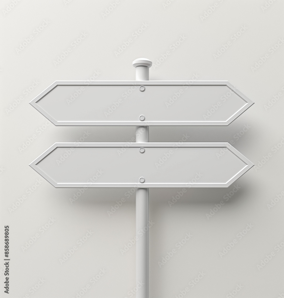 Obraz premium blank street signs on white background