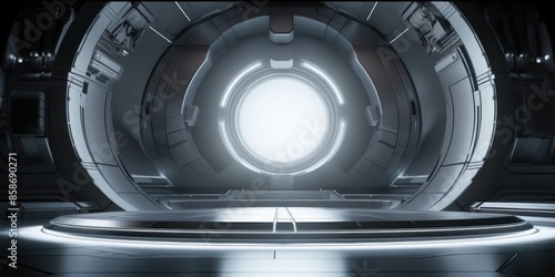 Fototapeta Naklejka Na Ścianę i Meble -  Futuristic Sci-Fi Spacecraft Airlock