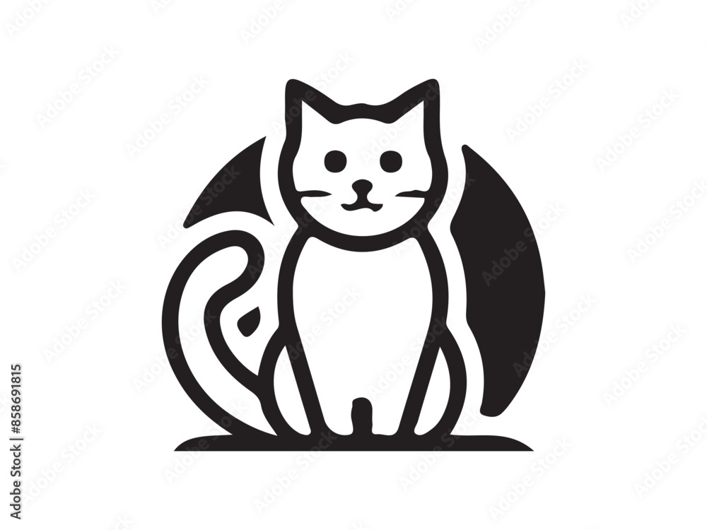 Cat head icon. Silhouette simple. Flat style. Cartoon cat face. Logo design template. Vector illustration Animal Logotype concept. Cat head icon. Silhouette simple. Flat style. Cartoon cat face. Logo design template. Vector illustration Animal Logotype concept.