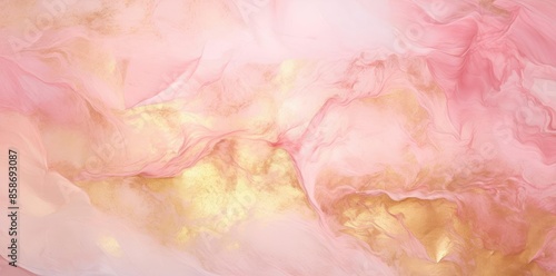 pink and gold background in the form of marble