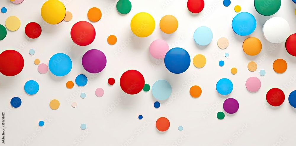 polka dot background with a lot of colorful balloons polka dot background with a lot of colorful balloons