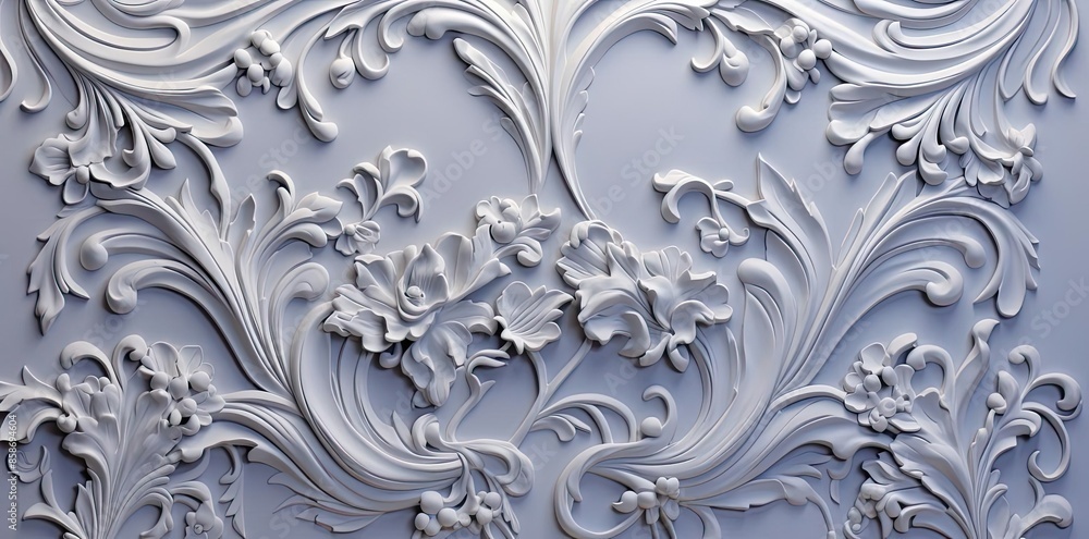 royal background with a pattern of white flowers and a white design on a white wall royal background with a pattern of white flowers and a white design on a white wall