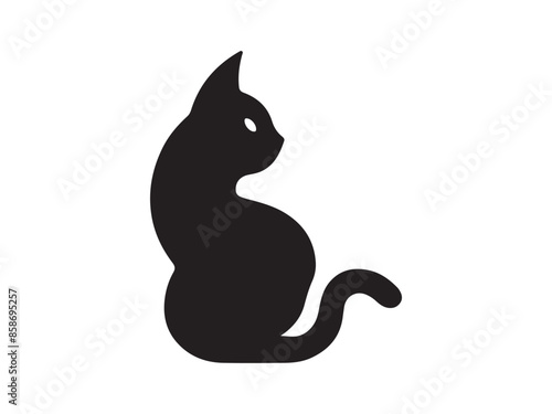 Wallpaper Mural black cat silhouette Torontodigital.ca