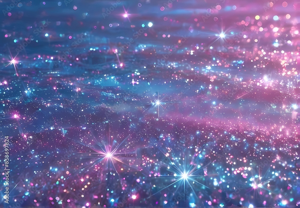 Fototapeta premium 青とピンクのグラデーションキラキラテクスチャ風壁紙