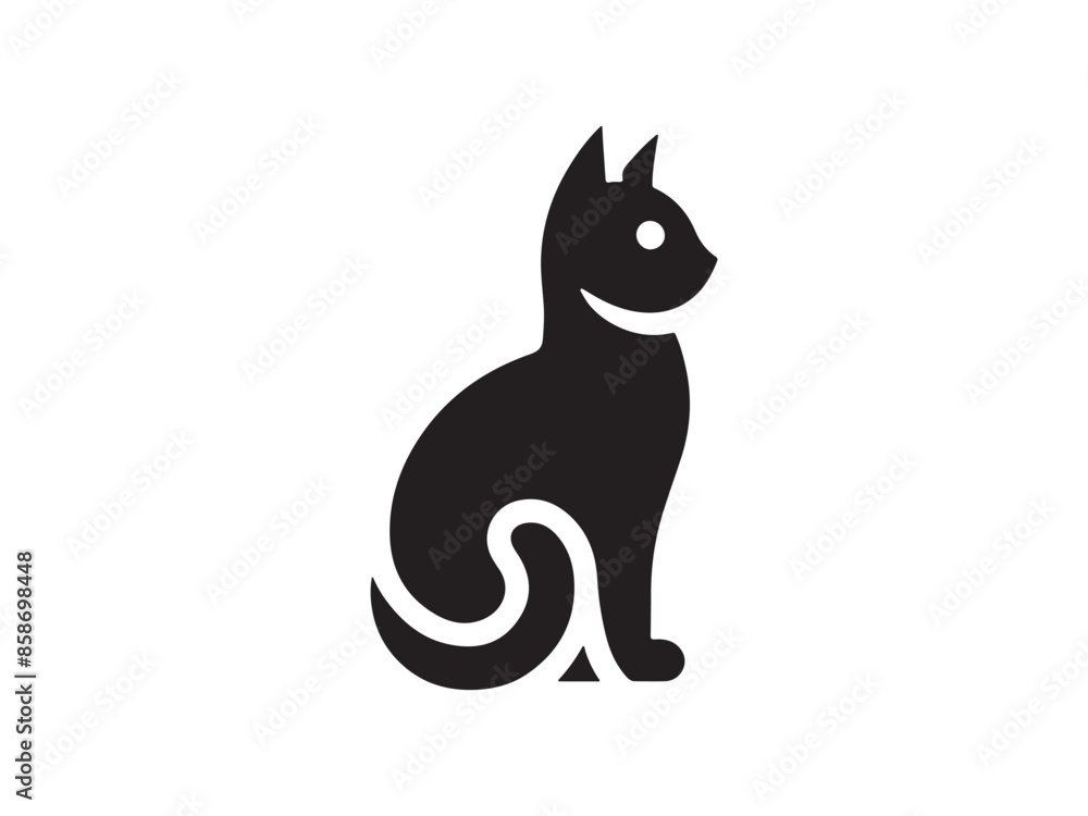 Cat head icon. Cartoon Cat face. Vector illustration. Silhouette simple. Animal Logotype concept. Logo design template. Cat head icon. Cartoon Cat face. Vector illustration. Silhouette simple. Animal Logotype concept. Logo design template.