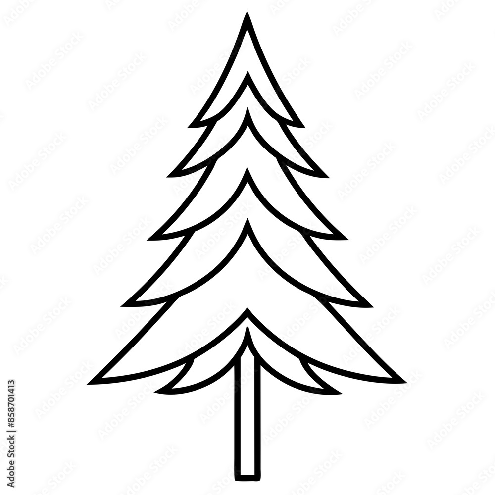 Fototapeta premium christmas tree icons vector illustrator