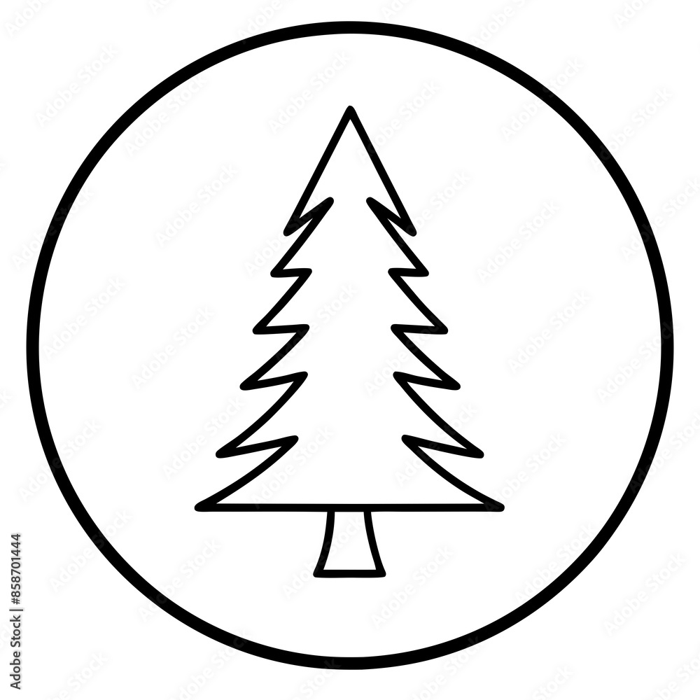 Obraz premium christmas tree icons vector illustrator