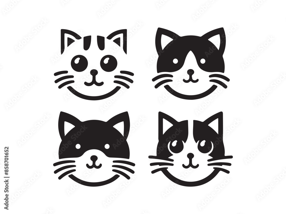 set of cats Logo set of cats Logo