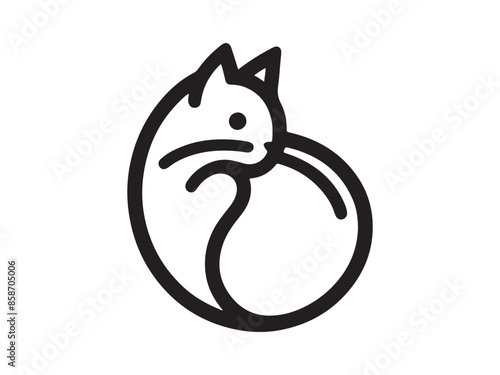 Cat Logo Design Icon Symbol Vector Template