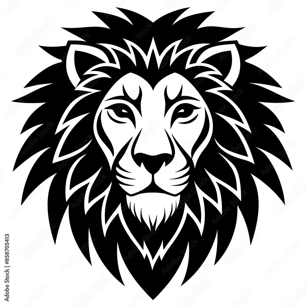 lion head logo silhouette vector illustration lion head logo silhouette vector illustration