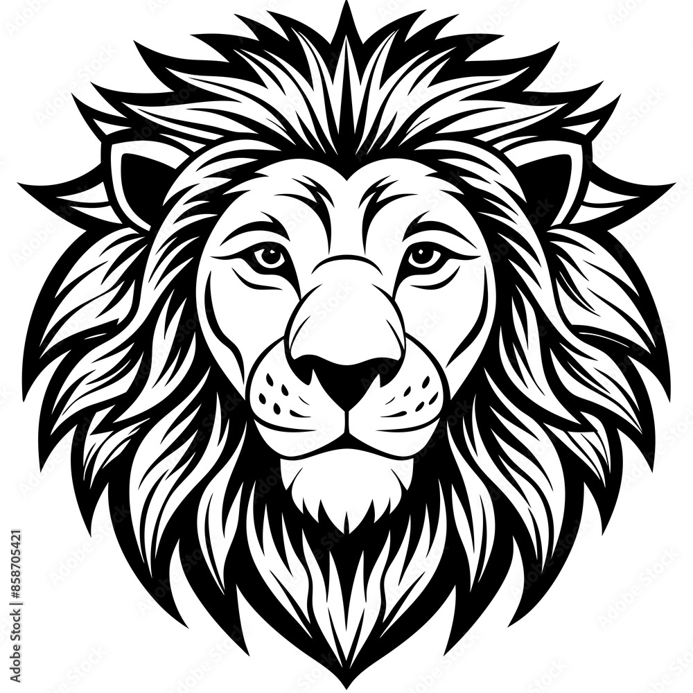 lion head logo silhouette vector illustration lion head logo silhouette vector illustration