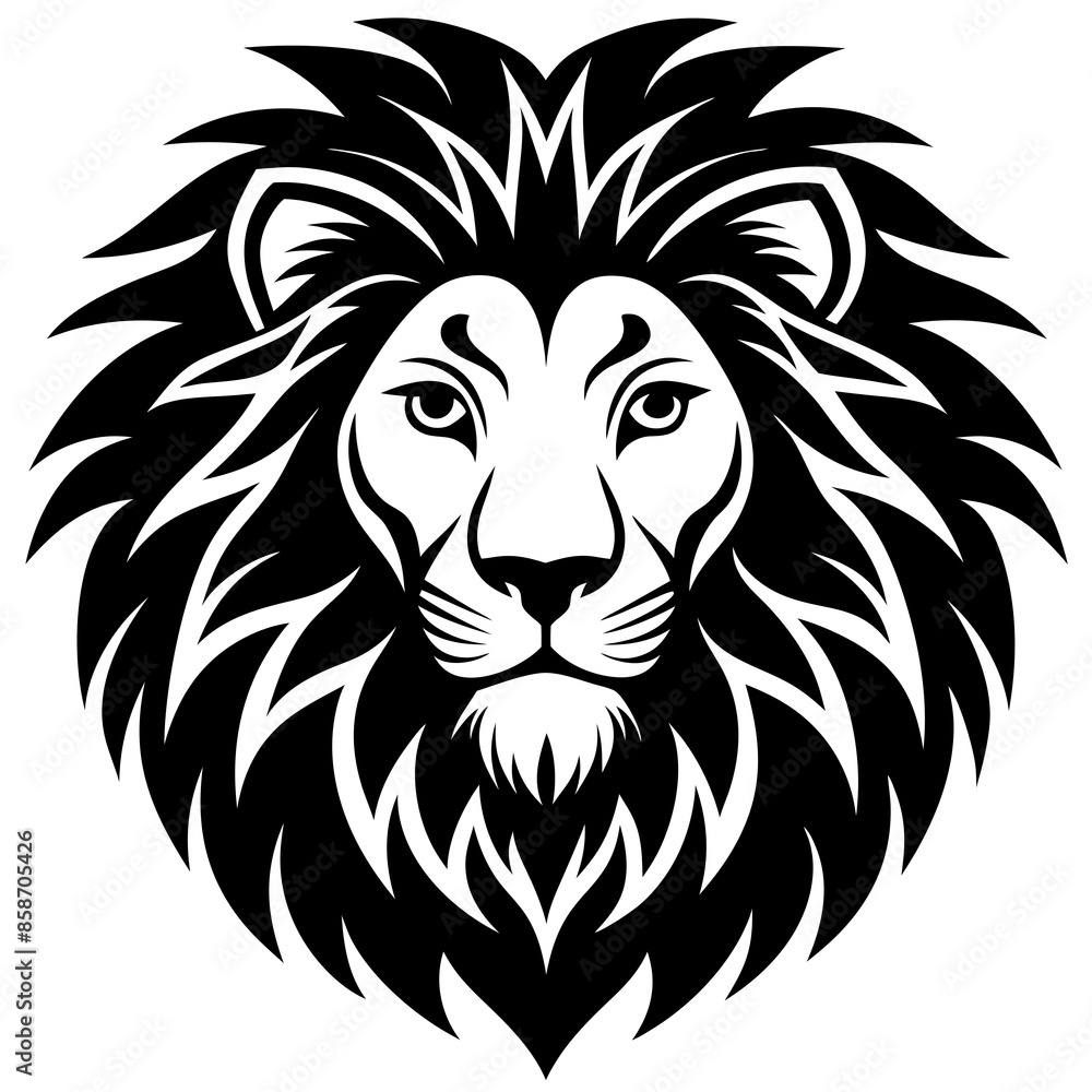 lion head logo silhouette vector illustration lion head logo silhouette vector illustration