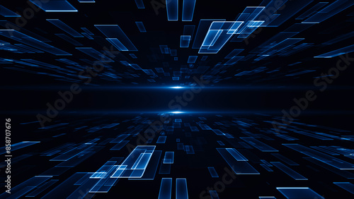 Technology digital business corporate abstract particles hex presentation broadcast background
