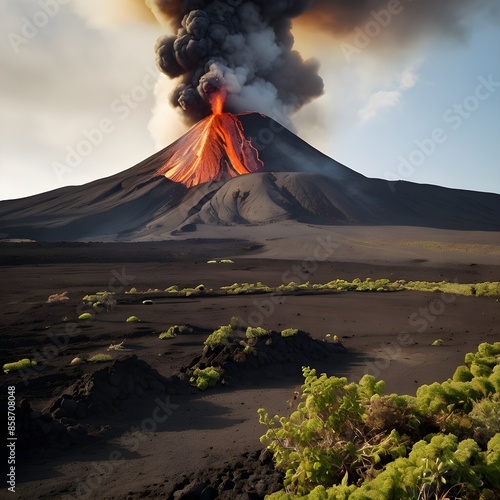 volcano in the desert