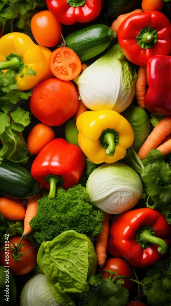 a multitude of fresh vegetable fills the frame, white background, vivid color, photography, - generative ai a multitude of fresh vegetable fills the frame, white background, vivid color, photography, - generative ai