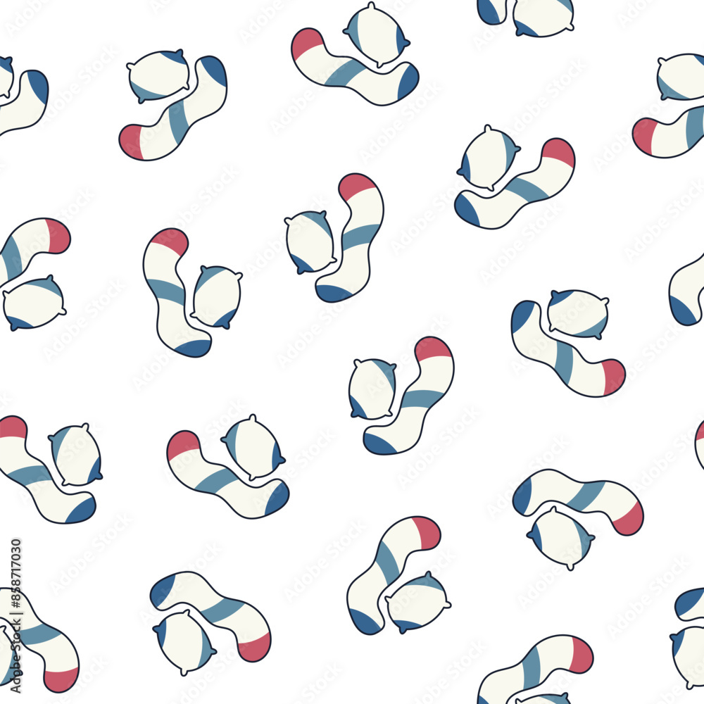 Body pregnancy pillow. Seamless pattern. Comfortable orthopedic device for sleeping and relaxing. Hand drawn style. Vector drawing. Design ornaments. Body pregnancy pillow. Seamless pattern. Comfortable orthopedic device for sleeping and relaxing. Hand drawn style. Vector drawing. Design ornaments.