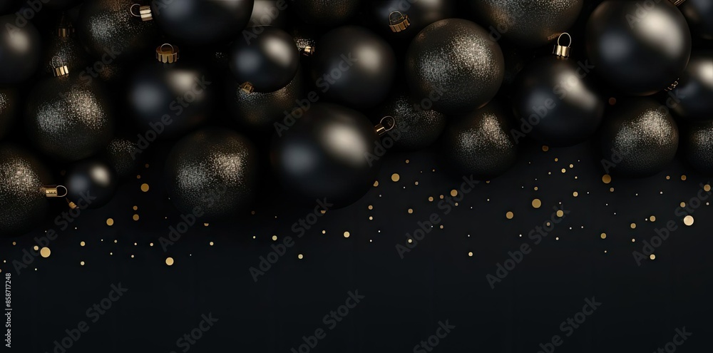 black christmas background with a lot of shiny balls black christmas background with a lot of shiny balls