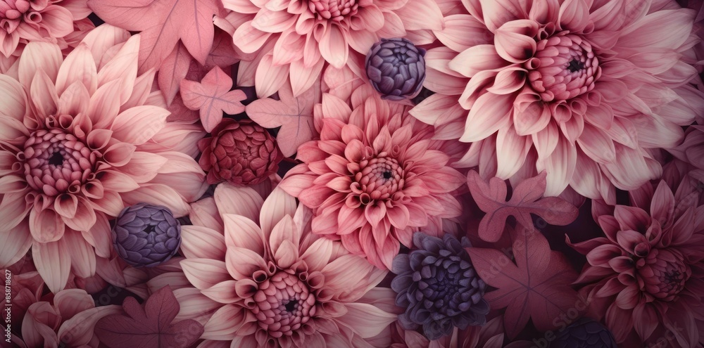 boho flower background with a variety of pink, purple, and blue flowers boho flower background with a variety of pink, purple, and blue flowers