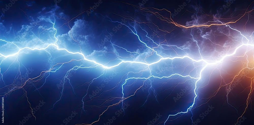 electric background with lightning and storm clouds in the sky electric background with lightning and storm clouds in the sky