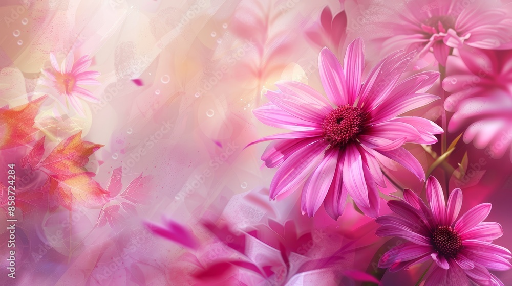 Pink Flower Dream - Watercolor and Digital Art Pink Flower Dream - Watercolor and Digital Art