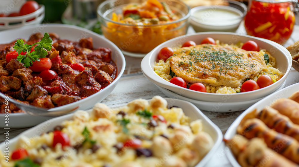 Various food on on isolate background Various food on on isolate background