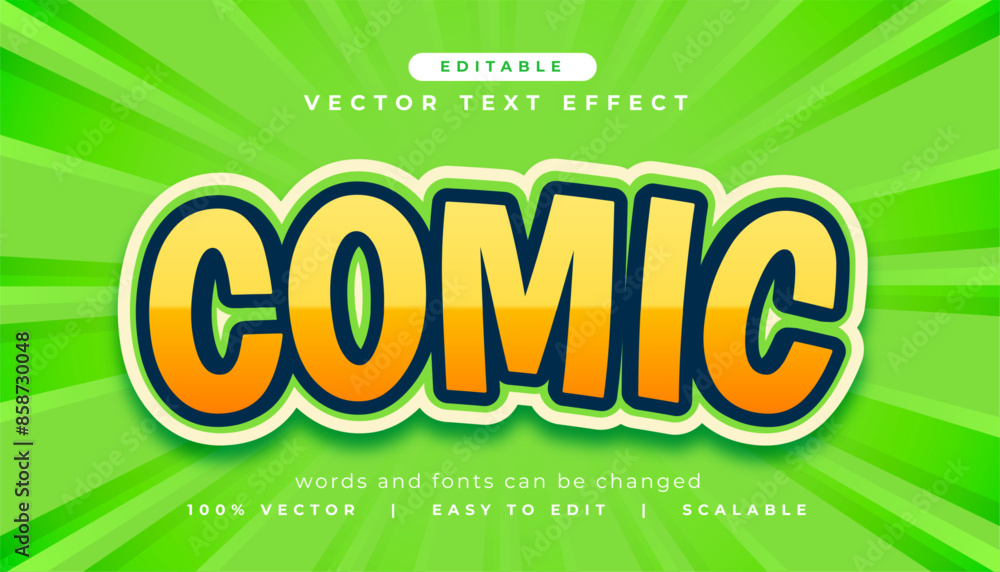 comic text effect editable lettering in yellow and orange color comic text effect editable lettering in yellow and orange color