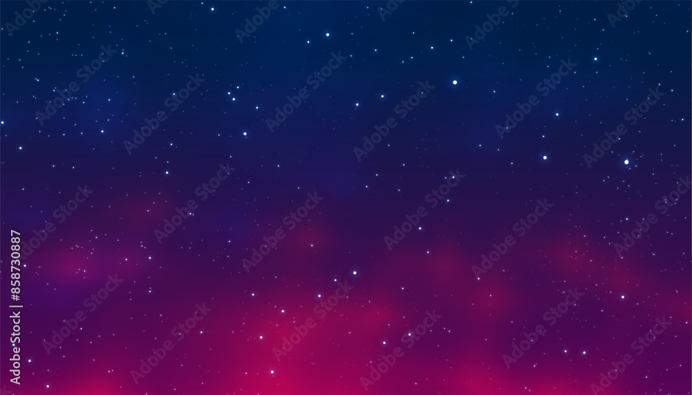 dark starry night sky banner with starlight vector dark starry night sky banner with starlight vector