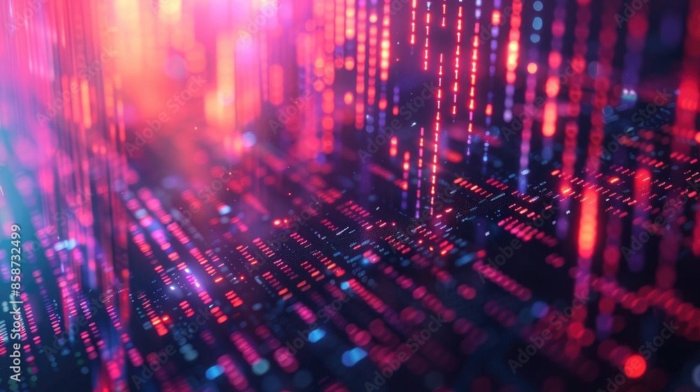 Abstract digital background with glowing lines and dots in vibrant pink and blue hues. Abstract digital background with glowing lines and dots in vibrant pink and blue hues.