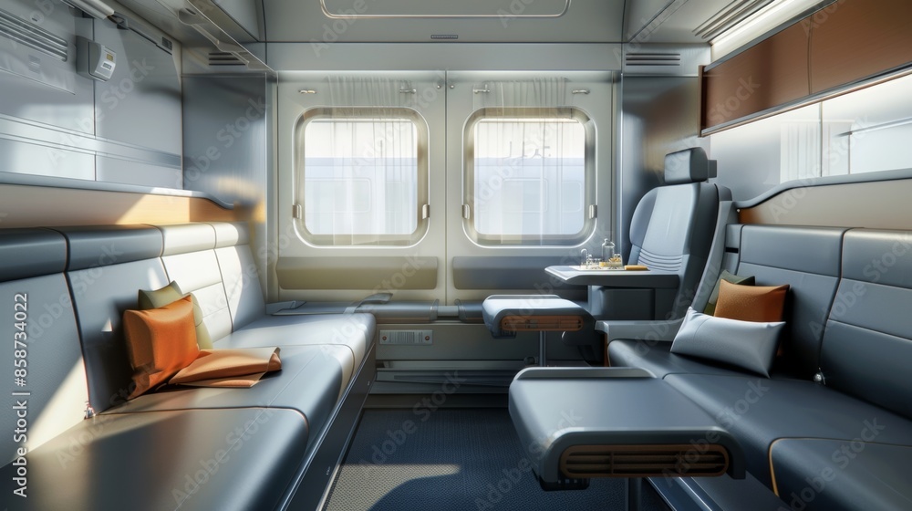 Arriving passengers are greeted by spacious and comfortable cabins. Arriving passengers are greeted by spacious and comfortable cabins.