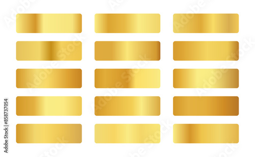 abstract golden color palette banner in set