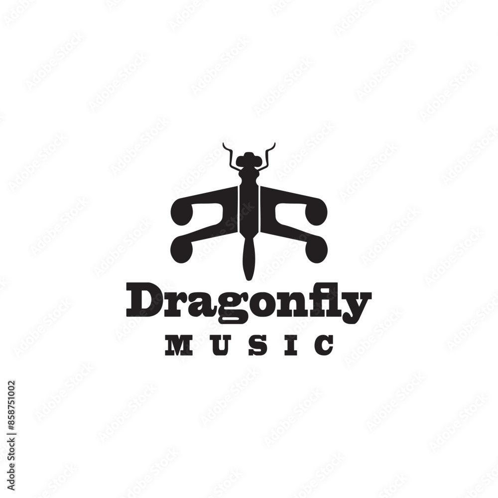 Dragonfly Music Vector Logo Dragonfly Music Vector Logo