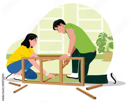 Couple Building DIY Project