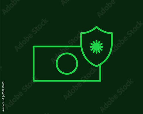 safe money illustration in flat style design. Vector illustration.