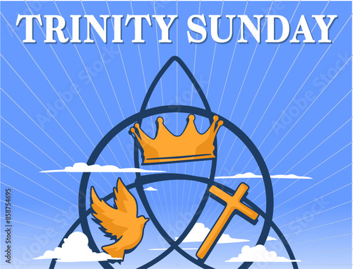 trinity sunday with beautiful blue sky background