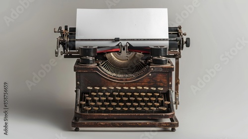 Vintage Typewriter with Blank Paper