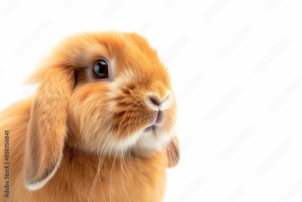 Mystic portrait of Holland Lop, copy space on right side, Headshot, Close-up View Mystic portrait of Holland Lop, copy space on right side, Headshot, Close-up View