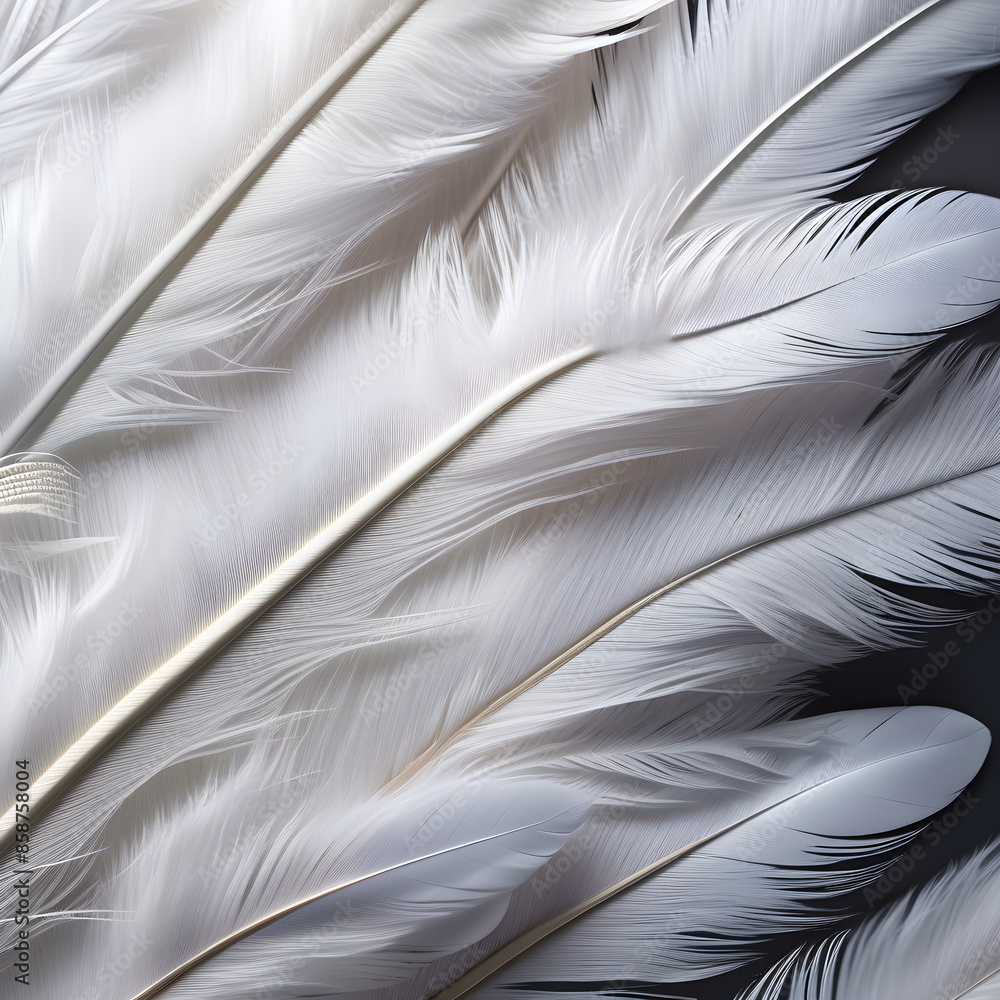 Fototapeta premium Serene White Feathers Texture