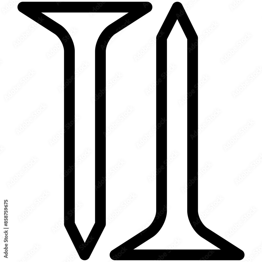 Minimal nail icon design Minimal nail icon design