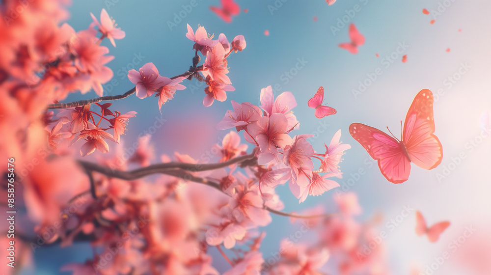 Cherry Blossom Branches with Pink Sakura Flowers in 4K Photography Cherry Blossom Branches with Pink Sakura Flowers in 4K Photography