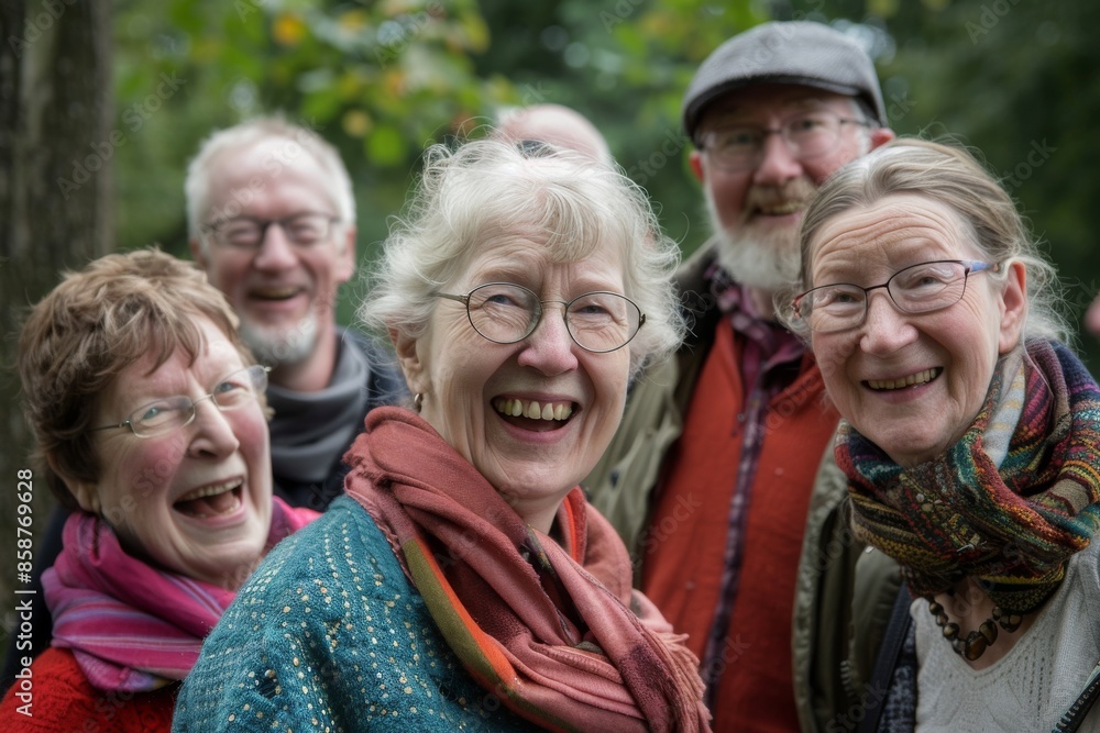 Group of seniors having fun on a holiday in the park. Group of elderly people. Group of seniors having fun on a holiday in the park. Group of elderly people.